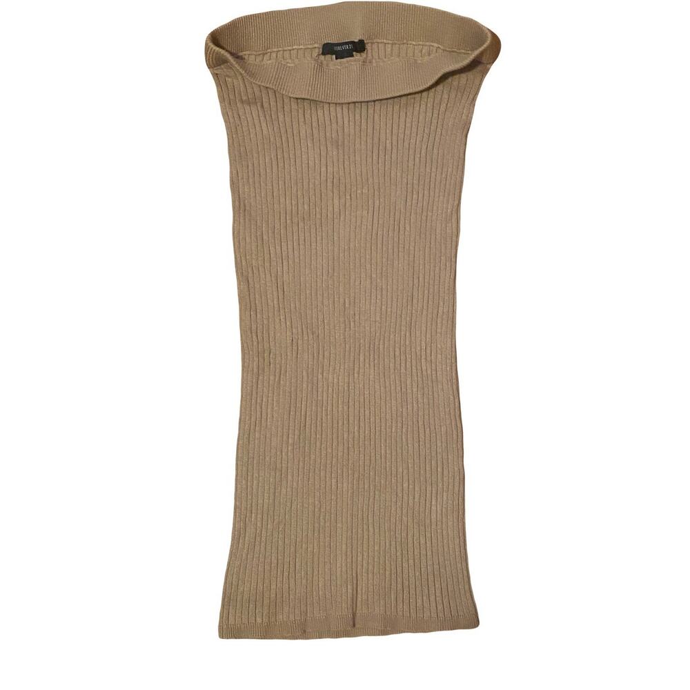 Forever 21 Beige Ribbed Knit Pencil Skirt - Size S